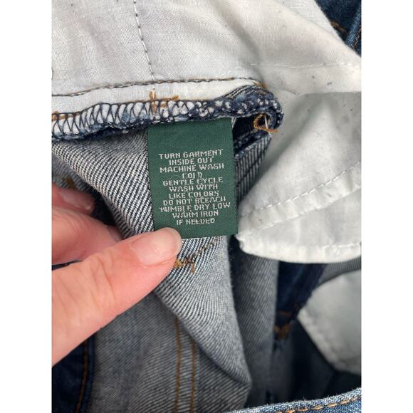 Lauren Ralph Lauren LRL Classic Midcalf Jeans Women's Size 12 Blue Dark Wash - Picture 5 of 8